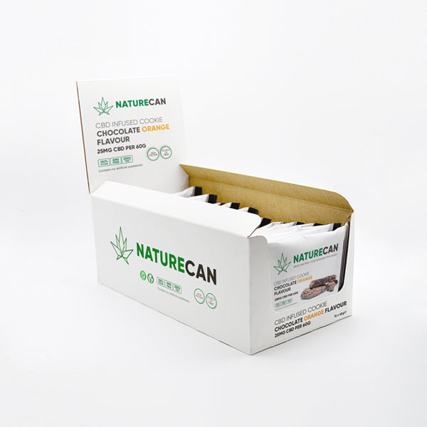 Naturecan 25mg CBD Double Chocolate Orange Cookie - 60g | The CBD Hut