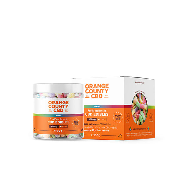 Orange County 400mg CBD Gummy Worms - Small Pack | The CBD Hut