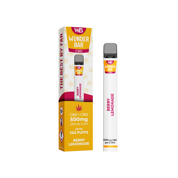 Wunderbar 500mg CBD + CBG Disposable Vape Device - 700 Puffs | The CBD Hut