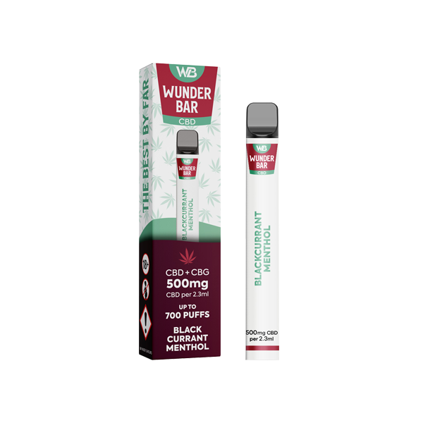 Wunderbar 500mg CBD + CBG Disposable Vape Device - 700 Puffs | The CBD Hut
