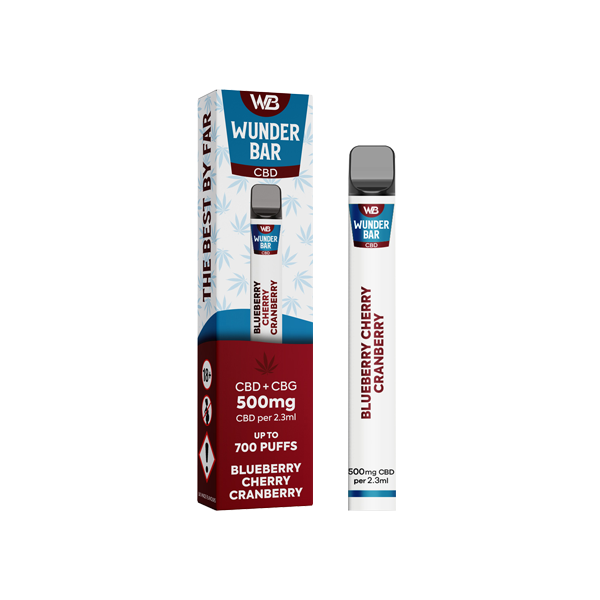 Wunderbar 500mg CBD + CBG Disposable Vape Device - 700 Puffs | The CBD Hut