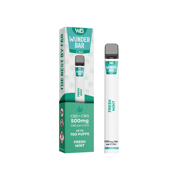Wunderbar 500mg CBD + CBG Disposable Vape Device - 700 Puffs | The CBD Hut