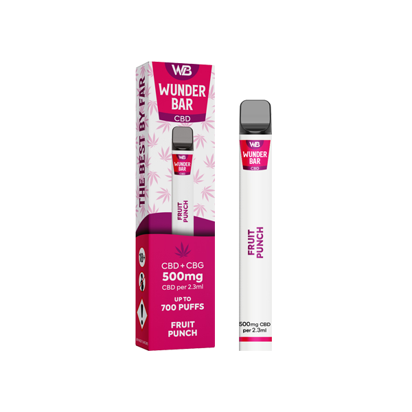Wunderbar 500mg CBD + CBG Disposable Vape Device - 700 Puffs | The CBD Hut
