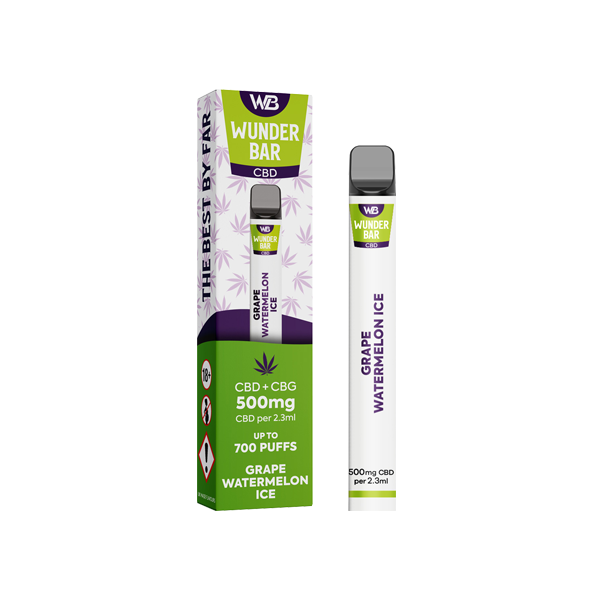 Wunderbar 500mg CBD + CBG Disposable Vape Device - 700 Puffs | The CBD Hut