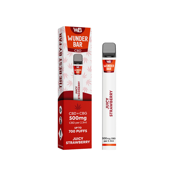 Wunderbar 500mg CBD + CBG Disposable Vape Device - 700 Puffs | The CBD Hut