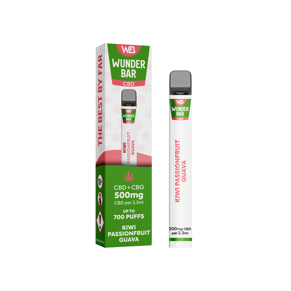 Wunderbar 500mg CBD + CBG Disposable Vape Device - 700 Puffs | The CBD Hut
