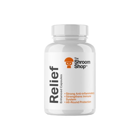 The Shroom Shop 67500mg Enhanced Relief Capsules - 90 Caps | The CBD Hut