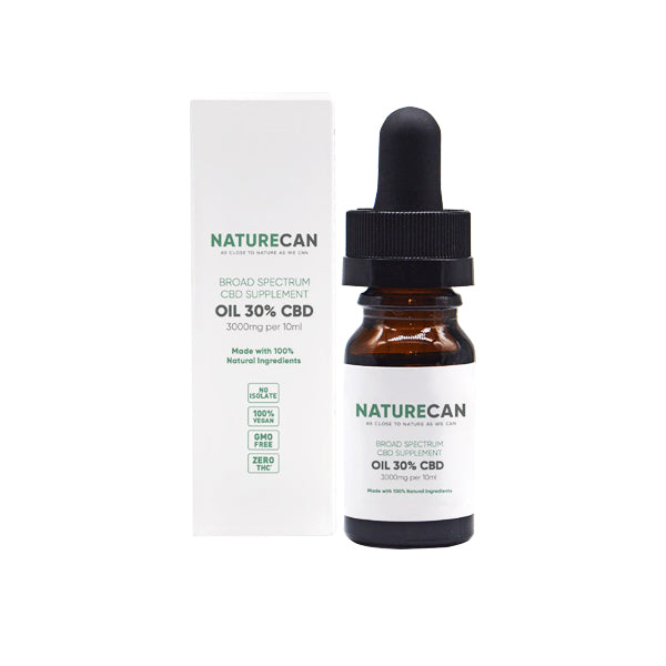 Naturecan 30% 3000mg Broad Spectrum CBD MCT Oil - 10ml | The CBD Hut
