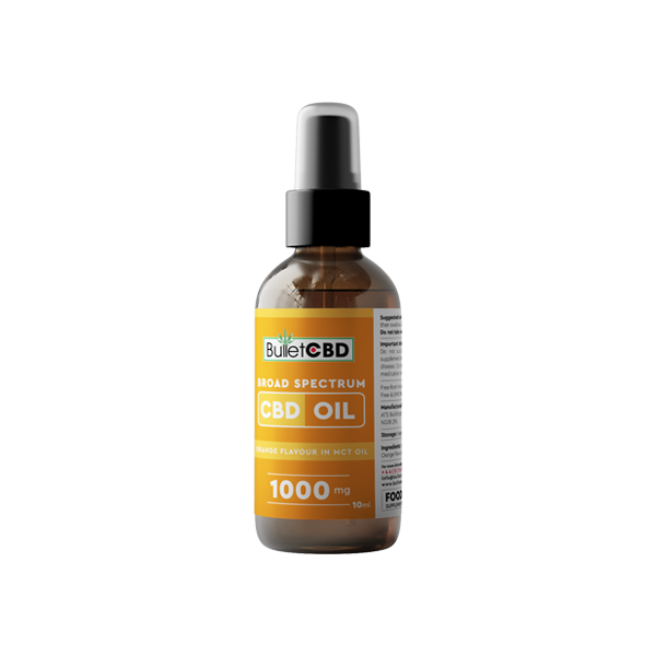Bullet CBD Orange 1000mg Broad Spectrum Oil Spray - 10ml | The CBD Hut