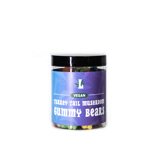 Loxa 8000mg Turkey Tail Mushroom Vegan Gummy Bears - 400g Tub | The CBD Hut