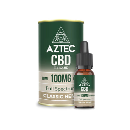 Aztec CBD 100mg Vaping Liquid - 10ml (50PG/50VG) | The CBD Hut