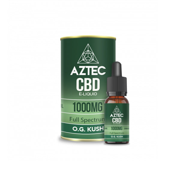 Aztec CBD 1000mg Vaping Liquid - 10ml (50PG/50VG) | The CBD Hut