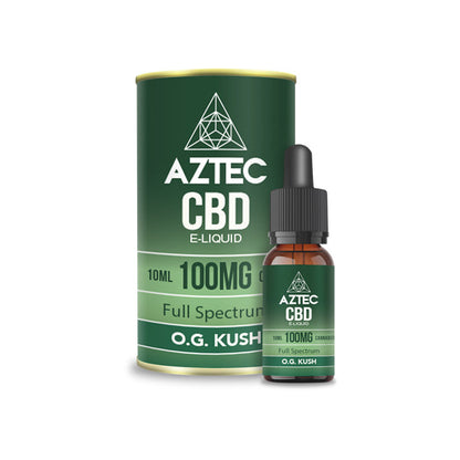 Aztec CBD 100mg Vaping Liquid - 10ml (50PG/50VG) | The CBD Hut