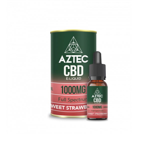 Aztec CBD 1000mg Vaping Liquid - 10ml (50PG/50VG) | The CBD Hut