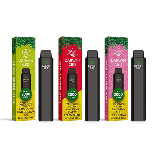 Darwin 'The Big One' 2000mg CBD Disposable Vape - 3000 Puffs | The CBD Hut