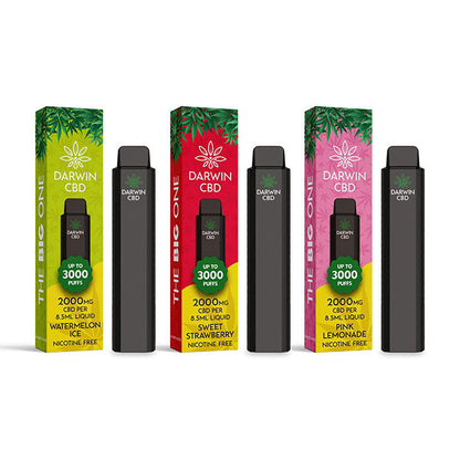 Darwin 'The Big One' 2000mg CBD Disposable Vape - 3000 Puffs | The CBD Hut