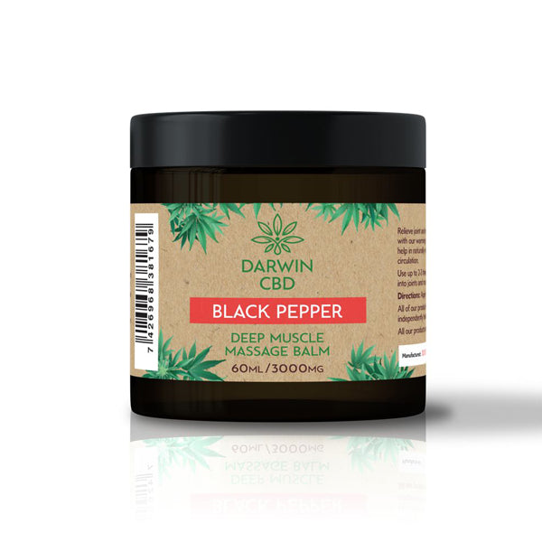 Darwin 3000mg CBD Black Pepper Massage Balm - 60ml | The CBD Hut