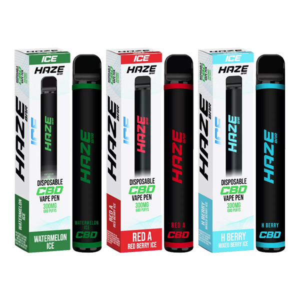 Haze Bar Ice 300mg CBD Disposable Vape - 600 Puffs | The CBD Hut