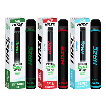 Haze Bar Ice 300mg CBD Disposable Vape - 600 Puffs | The CBD Hut