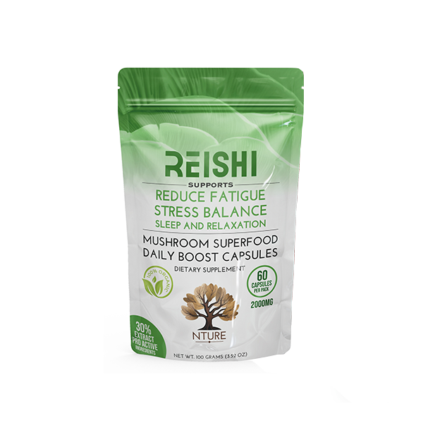 NTURE 2000mg Reishi Mushroom Capsules - 60 Caps | The CBD Hut