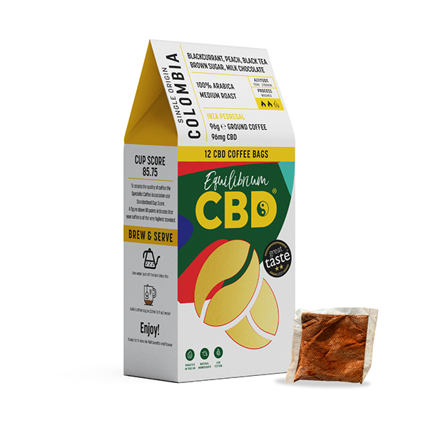 Equilibrium 96mg CBD Coffee - 12 Coffee Bags | The CBD Hut