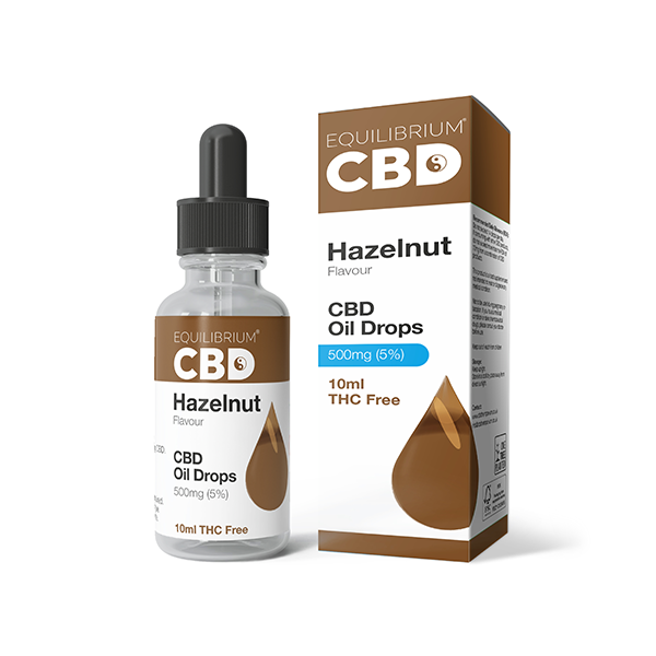 Equilibrium Hazelnut Flavour 500mg CBD Oil - 10ml | The CBD Hut