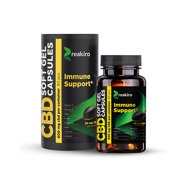 Reakiro 600mg Full Spectrum CBD Immune Support Capsules - 60 Caps (BUY 1 GET 1 FREE) | The CBD Hut