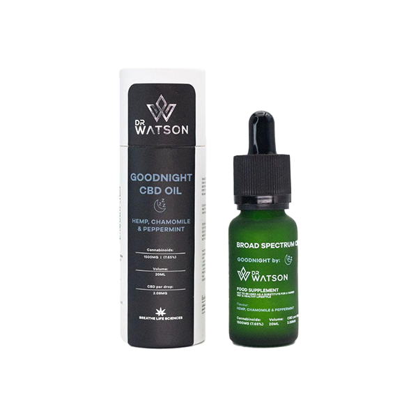 Dr Watson Goodnight 1500mg Broad-Spectrum CBD Oil - 20ml | The CBD Hut