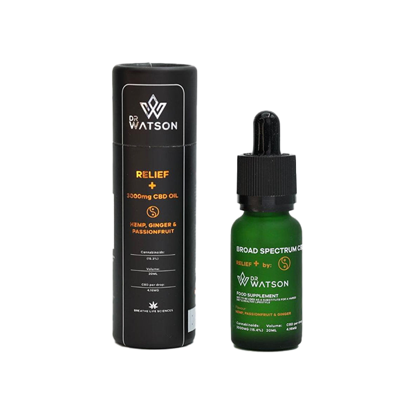 Dr Watson Relief 3000mg Broad-Spectrum CBD Oil - 20ml | The CBD Hut