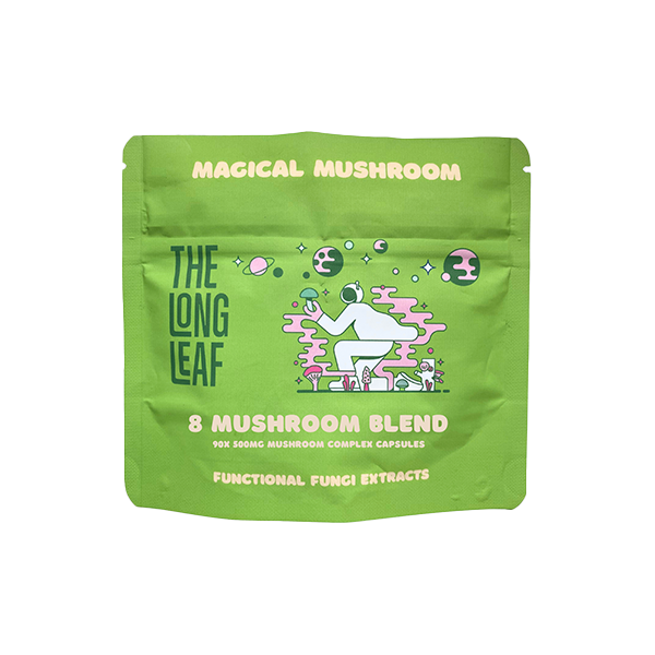 The Long Leaf 500mg 8 Mushroom Complex Capsules - 90 Capsules (BUY 1 GET 1 FREE) | The CBD Hut
