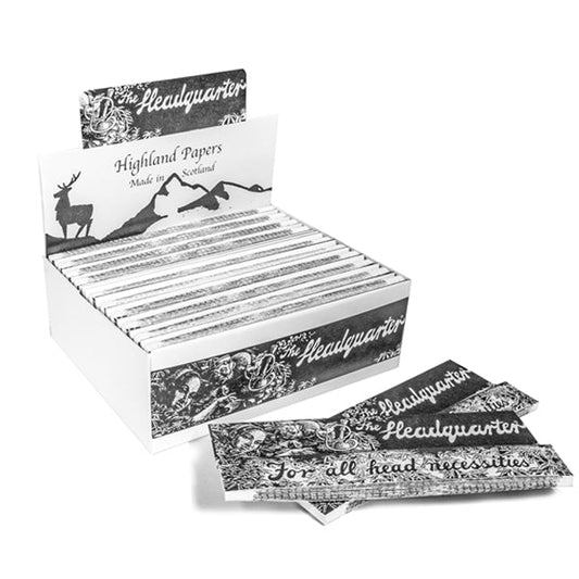Highland Headquarters King Size Rolling Papers & Tips - 24 Packs | The CBD Hut