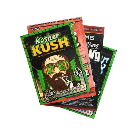 Printed Mylar Zip Bag 3.5g Standard | The CBD Hut