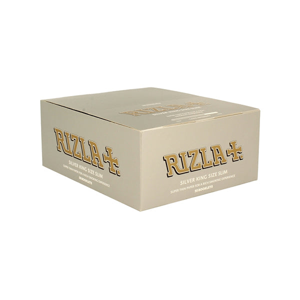 Rizla Silver King Size Slim Rolling Papers - 50 Packs | The CBD Hut