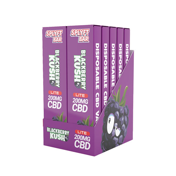 SPLYFT BAR LITE 200mg Full Spectrum CBD Disposable Vape - 12 Flavours | The CBD Hut