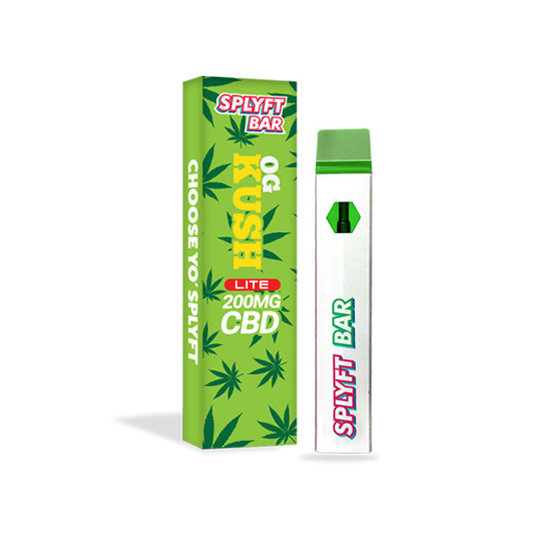 SPLYFT BAR LITE 200mg Full Spectrum CBD Disposable Vape - 12 Flavours | The CBD Hut
