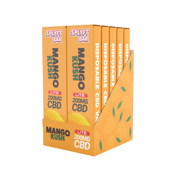 SPLYFT BAR LITE 200mg Full Spectrum CBD Disposable Vape - 12 Flavours | The CBD Hut