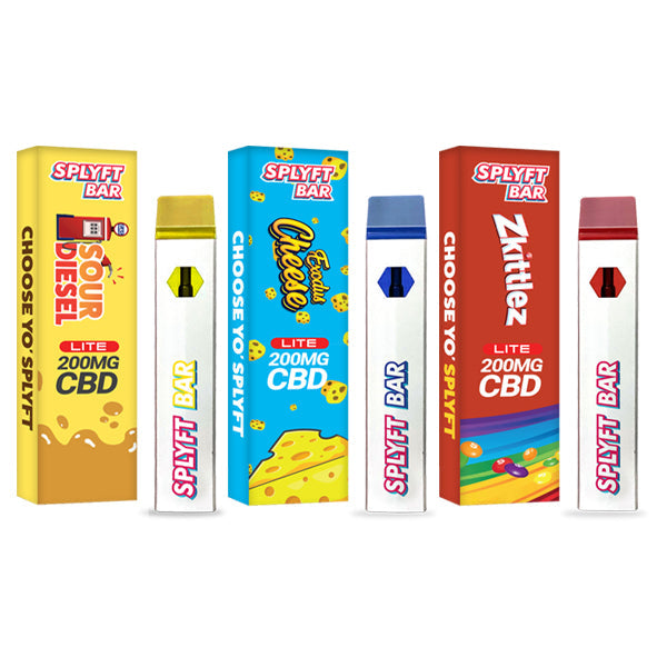 SPLYFT BAR LITE 200mg Full Spectrum CBD Disposable Vape - 12 Flavours | The CBD Hut