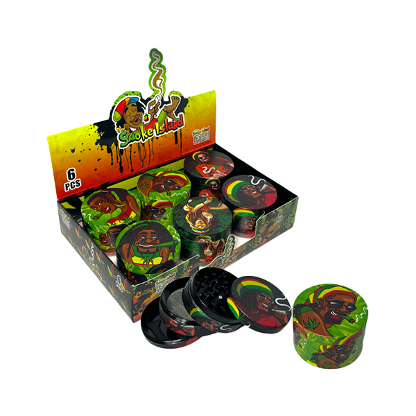 The Smoke Island 4 Parts Metal Tobacco Grinder - (Various Designs) | The CBD Hut