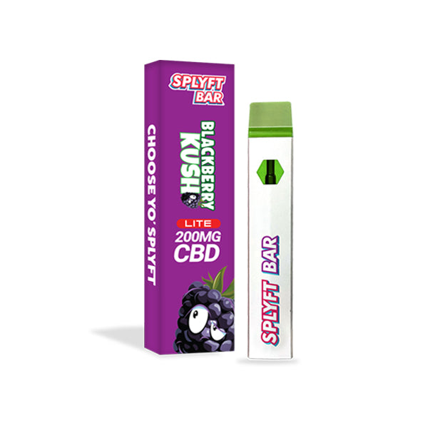 SPLYFT BAR LITE 200mg Full Spectrum CBD Disposable Vape - 12 Flavours | The CBD Hut