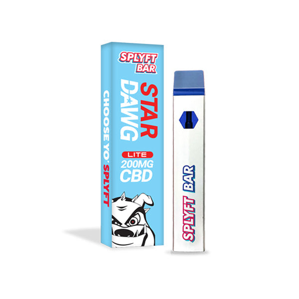 SPLYFT BAR LITE 200mg Full Spectrum CBD Disposable Vape - 12 Flavours | The CBD Hut