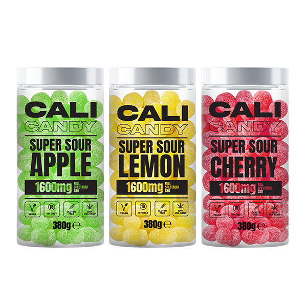 CALI CANDY 1600mg CBD Vegan Sweets (Large Tub) - 10 Flavours | The CBD Hut
