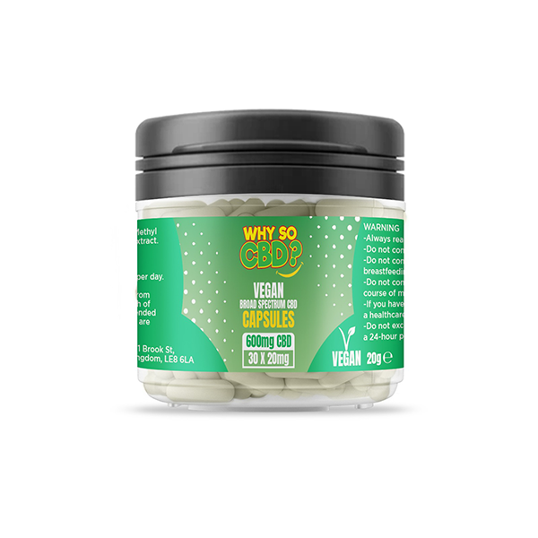 Why So CBD? 600mg CBD Vegan Capsules - 30 Caps | The CBD Hut