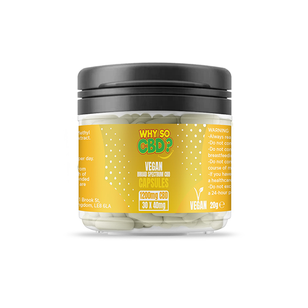 Why So CBD? 1200mg CBD Vegan Capsules - 30 Caps | The CBD Hut