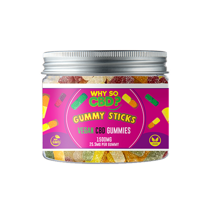 Why So CBD? 1500mg Broad Spectrum CBD Small Gummies - 11 Flavours | The CBD Hut
