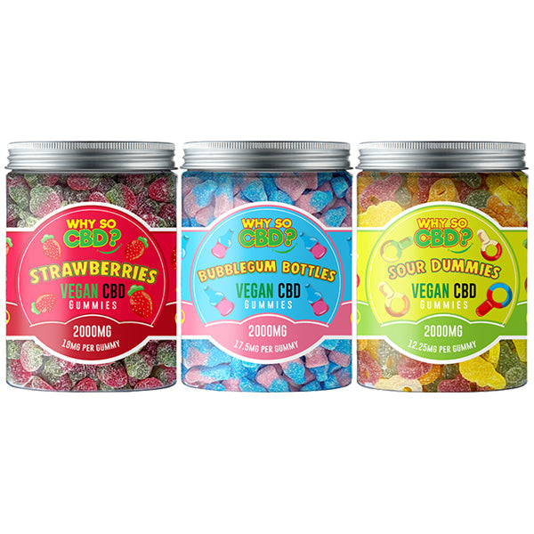 Why So CBD? 2000mg Broad Spectrum CBD Large Gummies - 11 Flavours | The CBD Hut