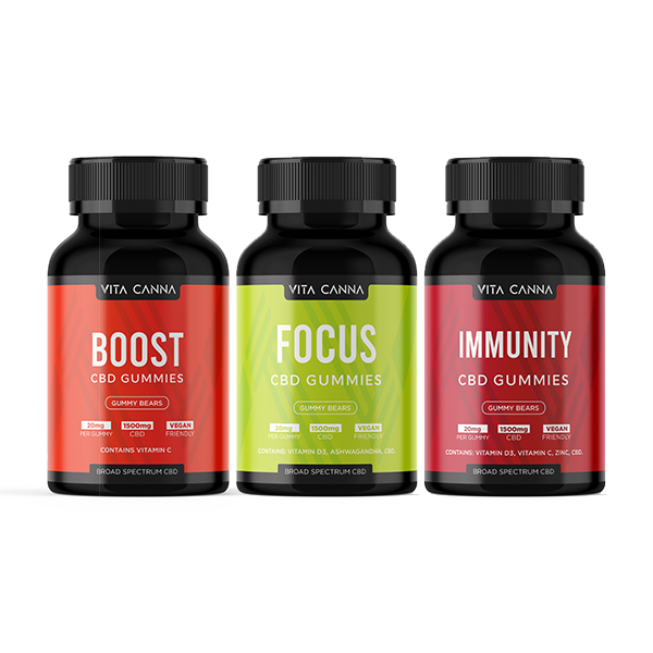 Vita Canna 1500mg Functional Broad Spectrum CBD Gummy Bears - 75 Pieces | The CBD Hut