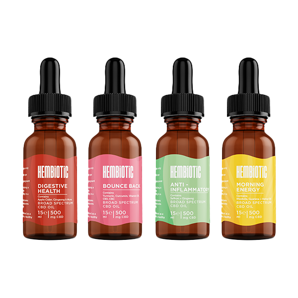 Hembiotic 500mg Broad-Spectrum Functional CBD Oil - 15ml | The CBD Hut