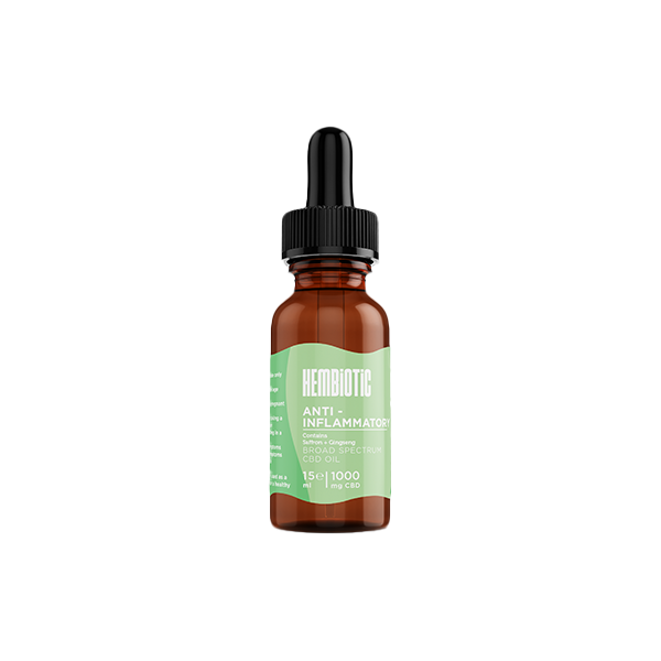 Hembiotic 1000mg Broad-Spectrum Functional CBD Oil - 15ml | The CBD Hut