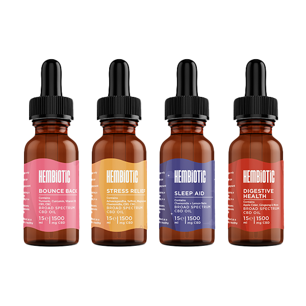 Hembiotic 1500mg Broad-Spectrum Functional CBD Oil - 15ml | The CBD Hut