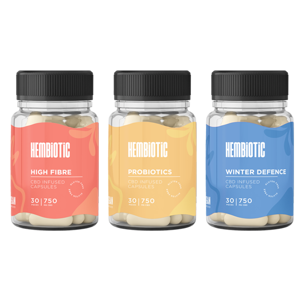 Hembiotic 750mg Functional CBD Capsules - 30 Caps | The CBD Hut